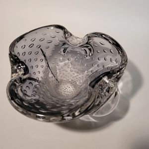 Vintage Erickson Cigar Ashtray, controlled bubble glass